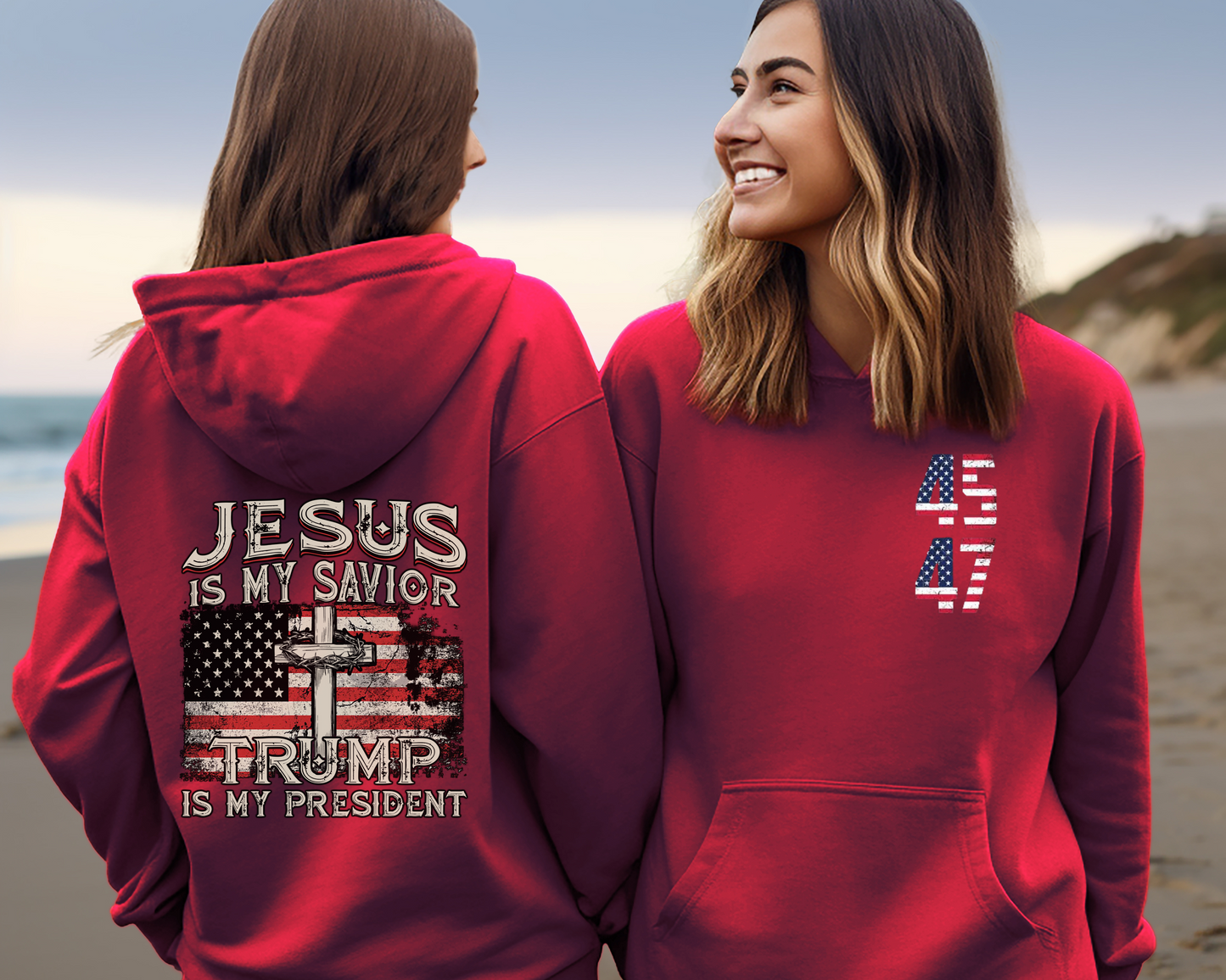 Jesus is my Savior and Trump is my president hoodie