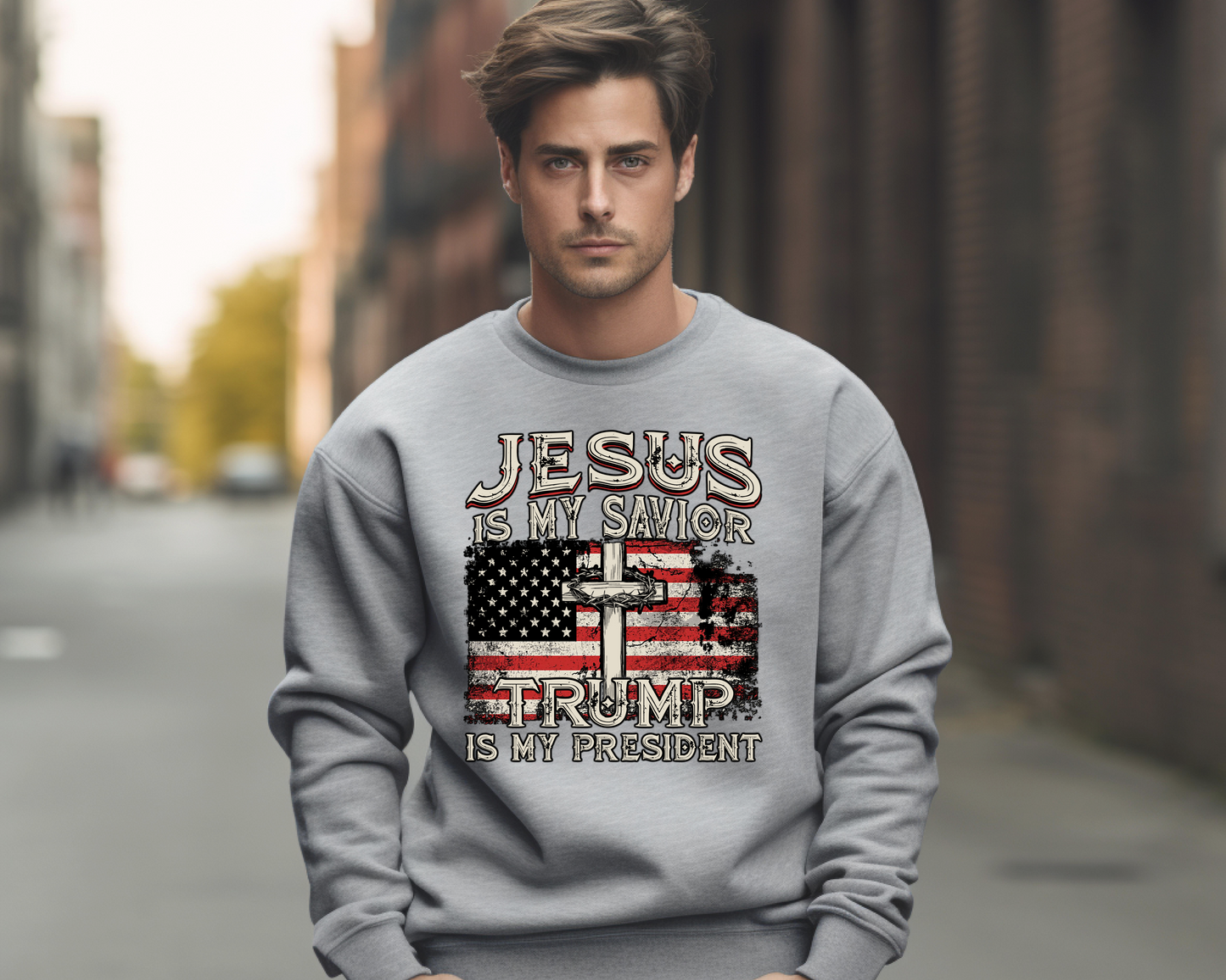 Jesus is my Savior & Trump is my president sweatshirt