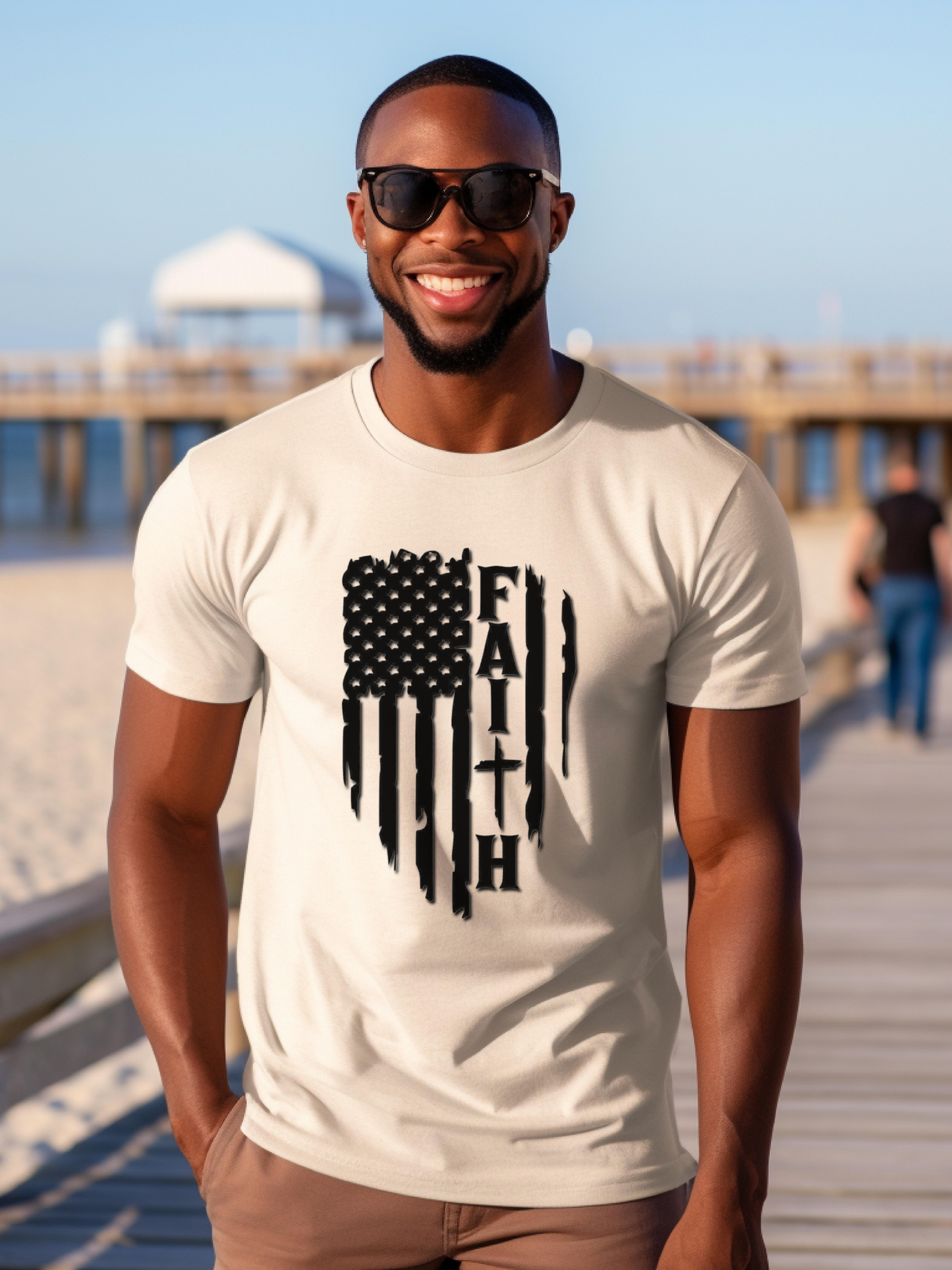 Faith in American flag  tshirt