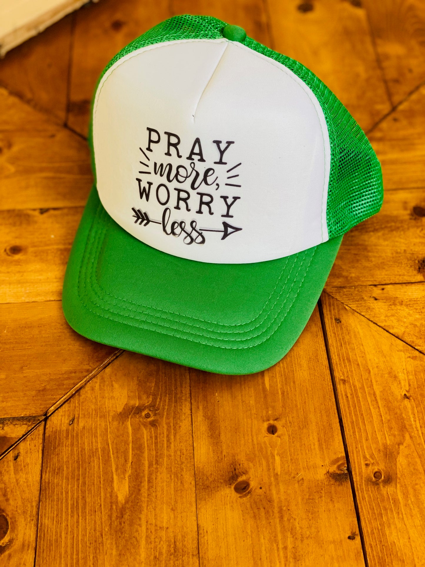 Pray more worry less hat