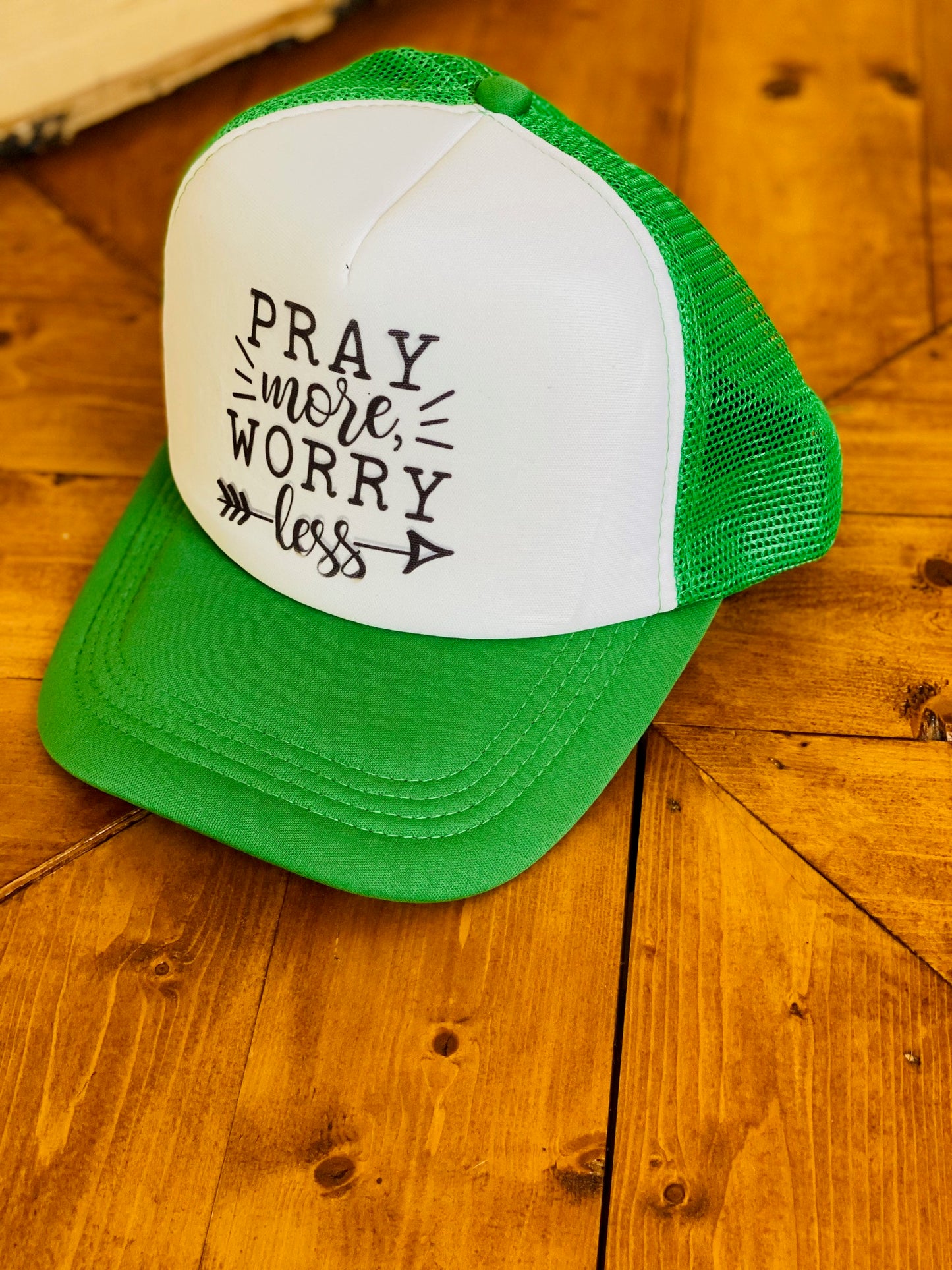 Pray more worry less hat