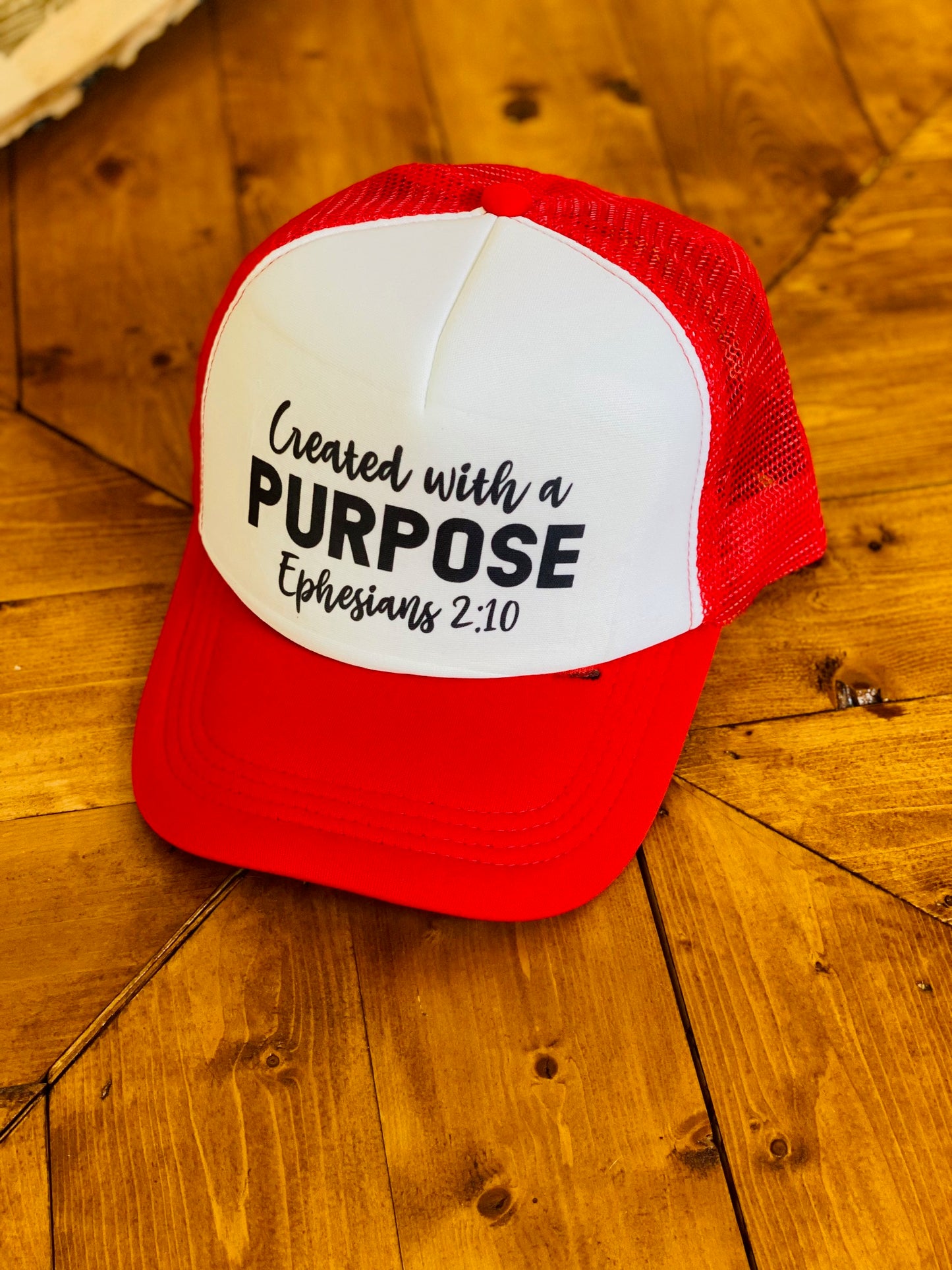 Created with purpose Ephesians 2:10 hat