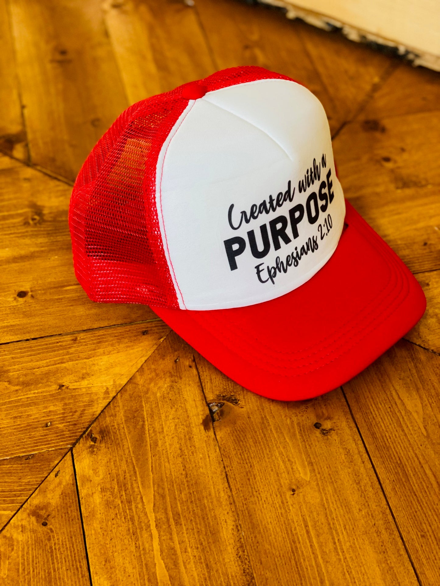 Created with purpose Ephesians 2:10 hat