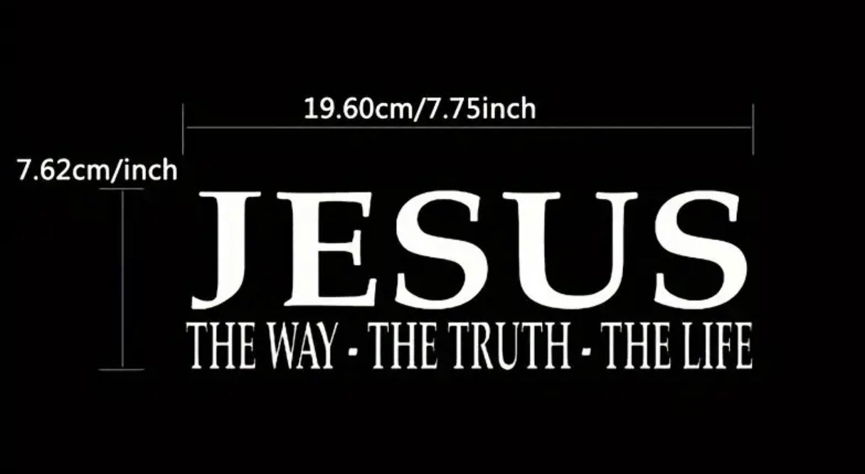 Jesus Road Truth Life Christian Car Vinyl Sticker