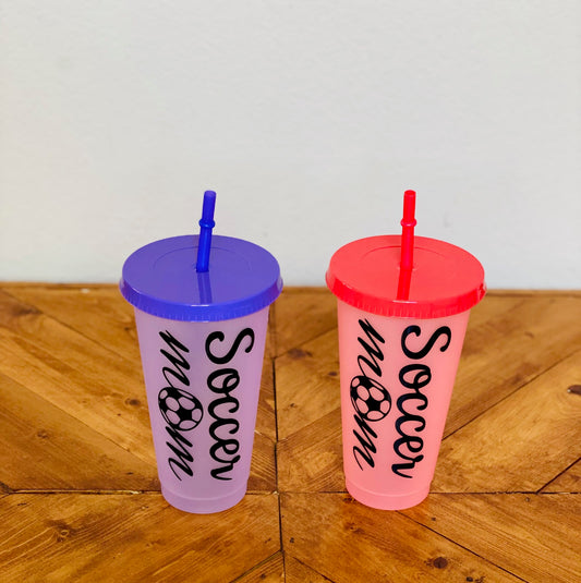 Soccer Mom color changing cup