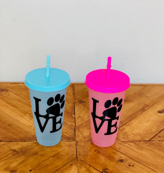 Dog lover color changing cup