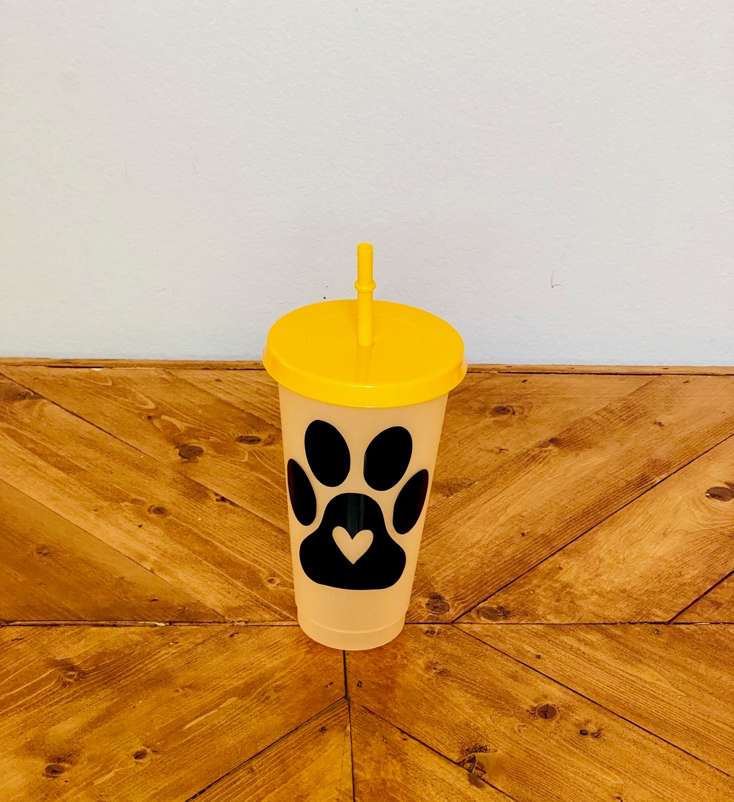 Paw print dog lover color changing cup