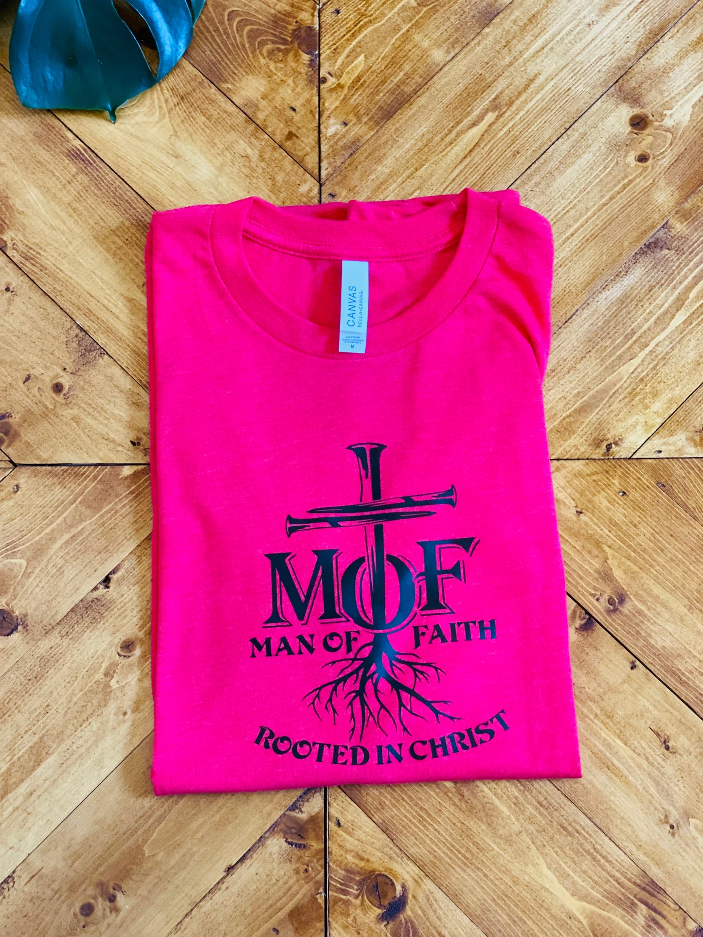 Man of faith rooted in Christ tshirt