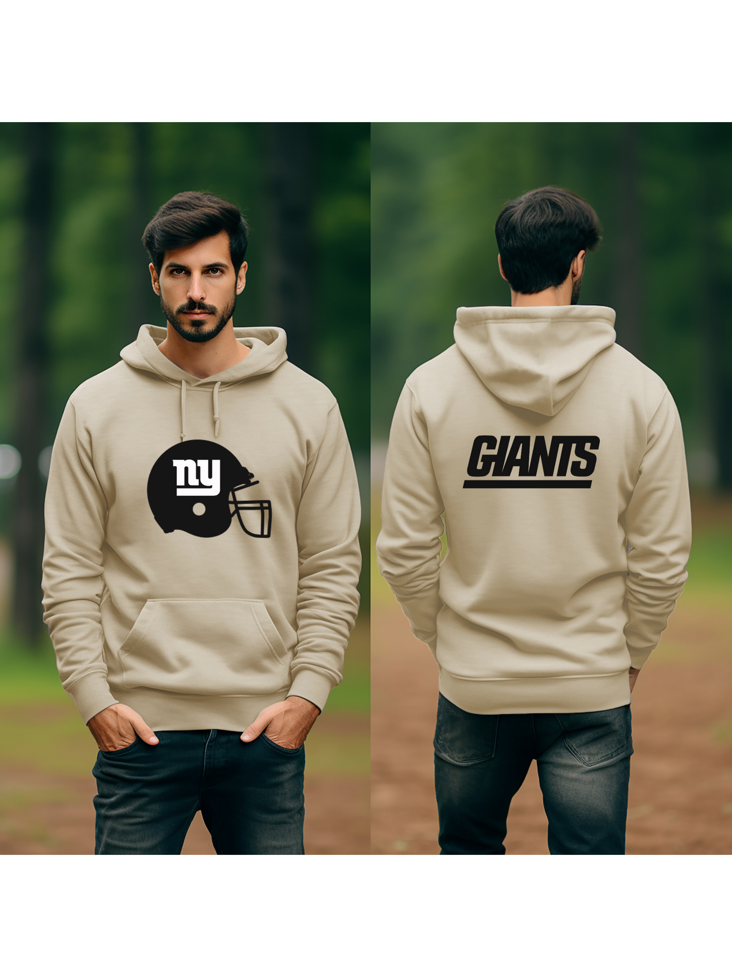 New York Giants with helmet hoodie