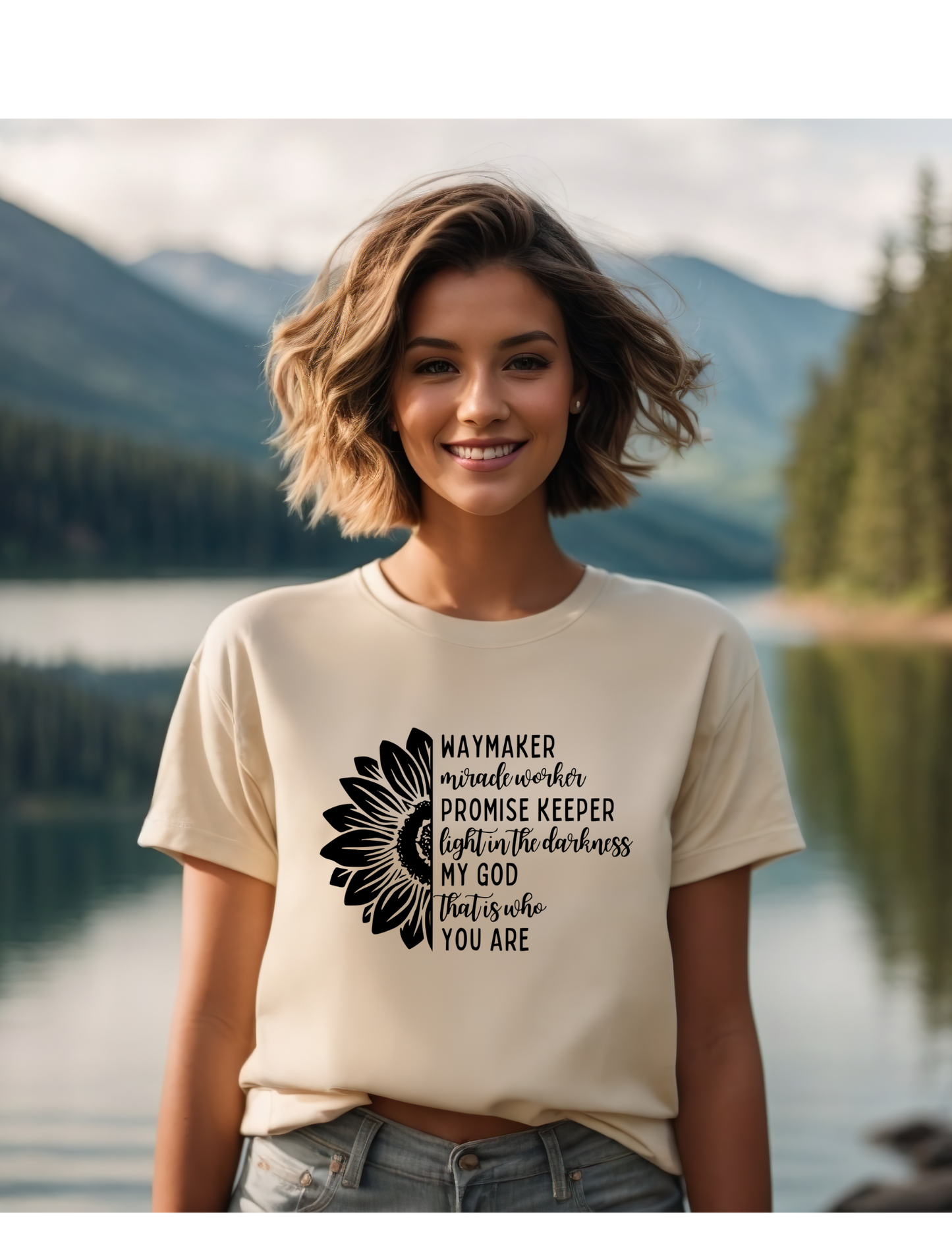 Waymaker Miracle Worker Promise keeper light in the darkness My GOD that is who you are tshirt